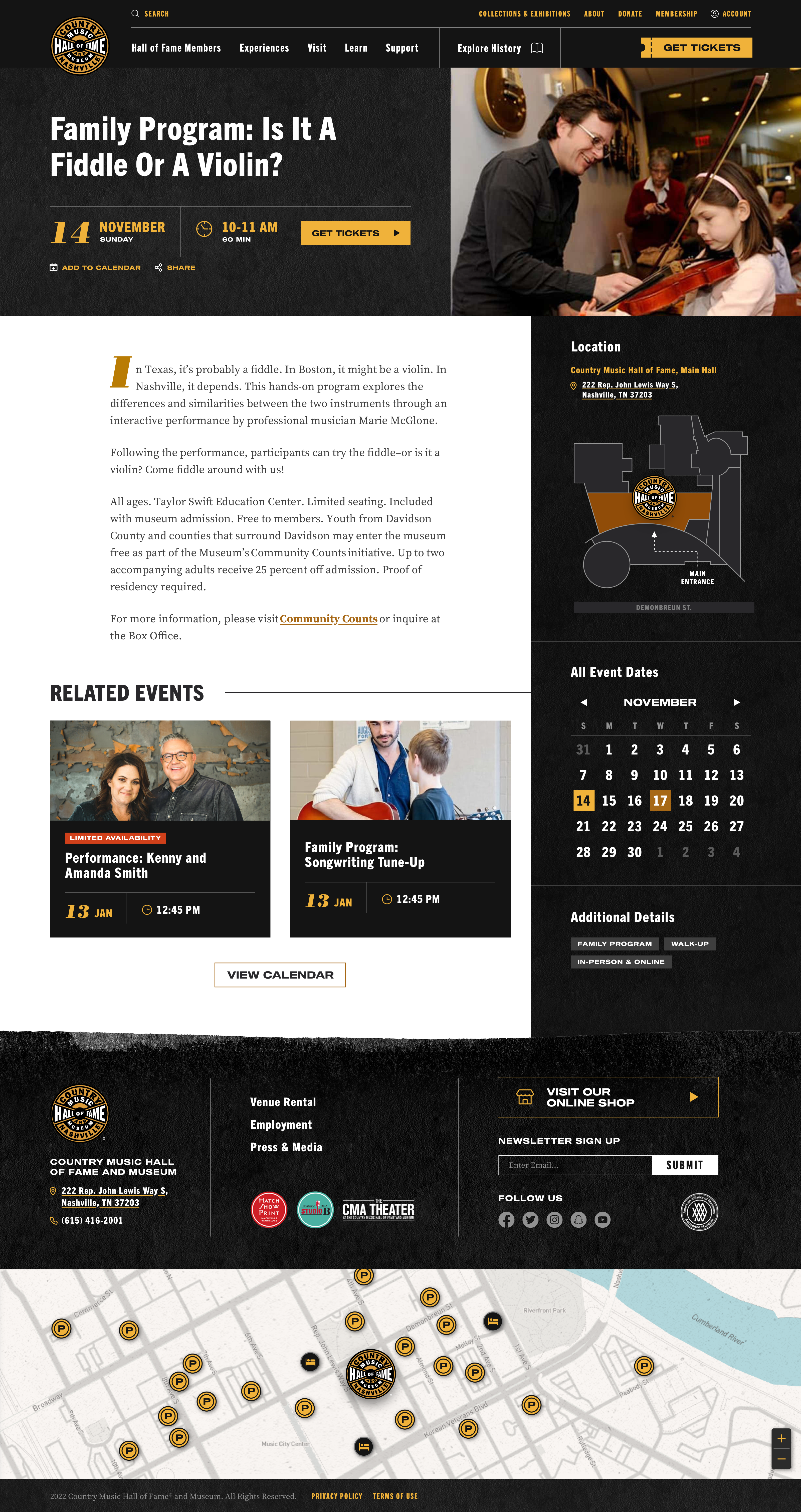 Country Music Hall of Fame - Event Permalink Page Desktop by Zaq Dayton at Lifeblue