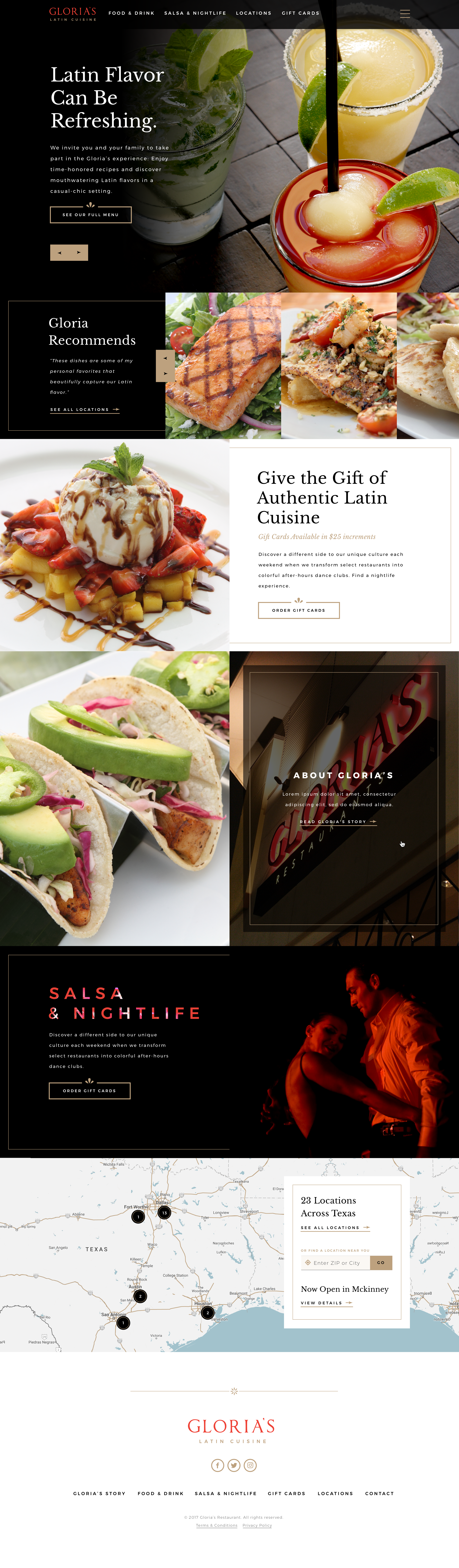 Gloria's Latin Cuisine Homepage on Desktop by Zaq Dayton at Lifeblue